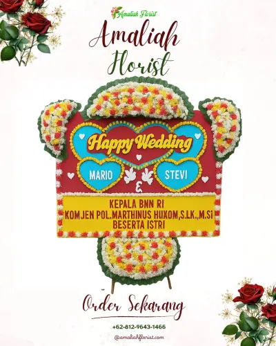 Karangan Papan Bunga Pernikahan di Madusari